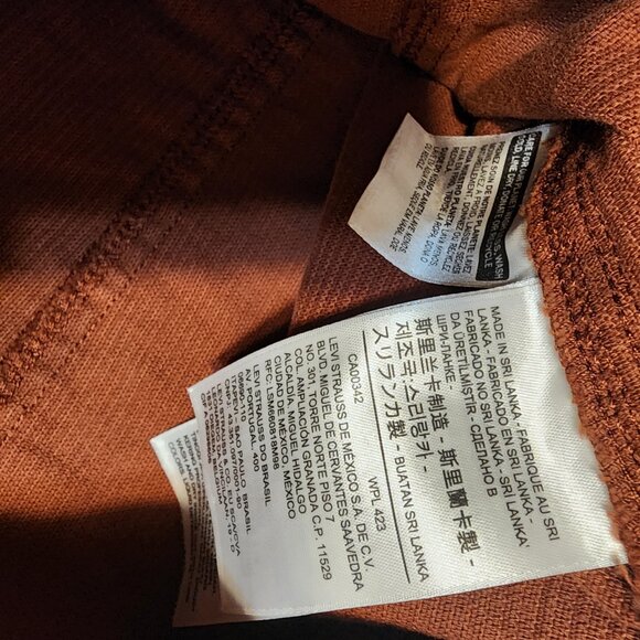 Levi’s Corduroy Button Up Tank Dress NWOT Brown Med - Picture 7 of 8